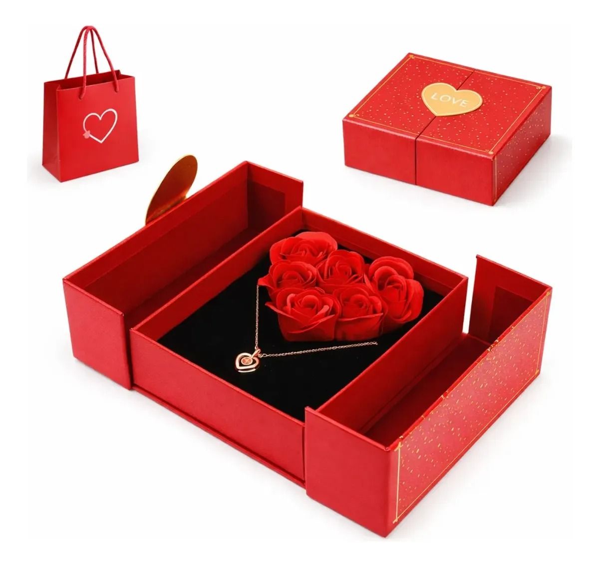 CAIXA JOIA C/ROSAS LOVE